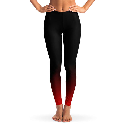 Black to red gradient Leggings