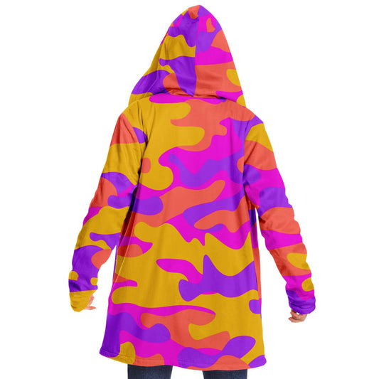 Yellow & purple camouflage cloak