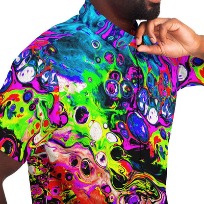 Trippy  short sleeve button down shirt