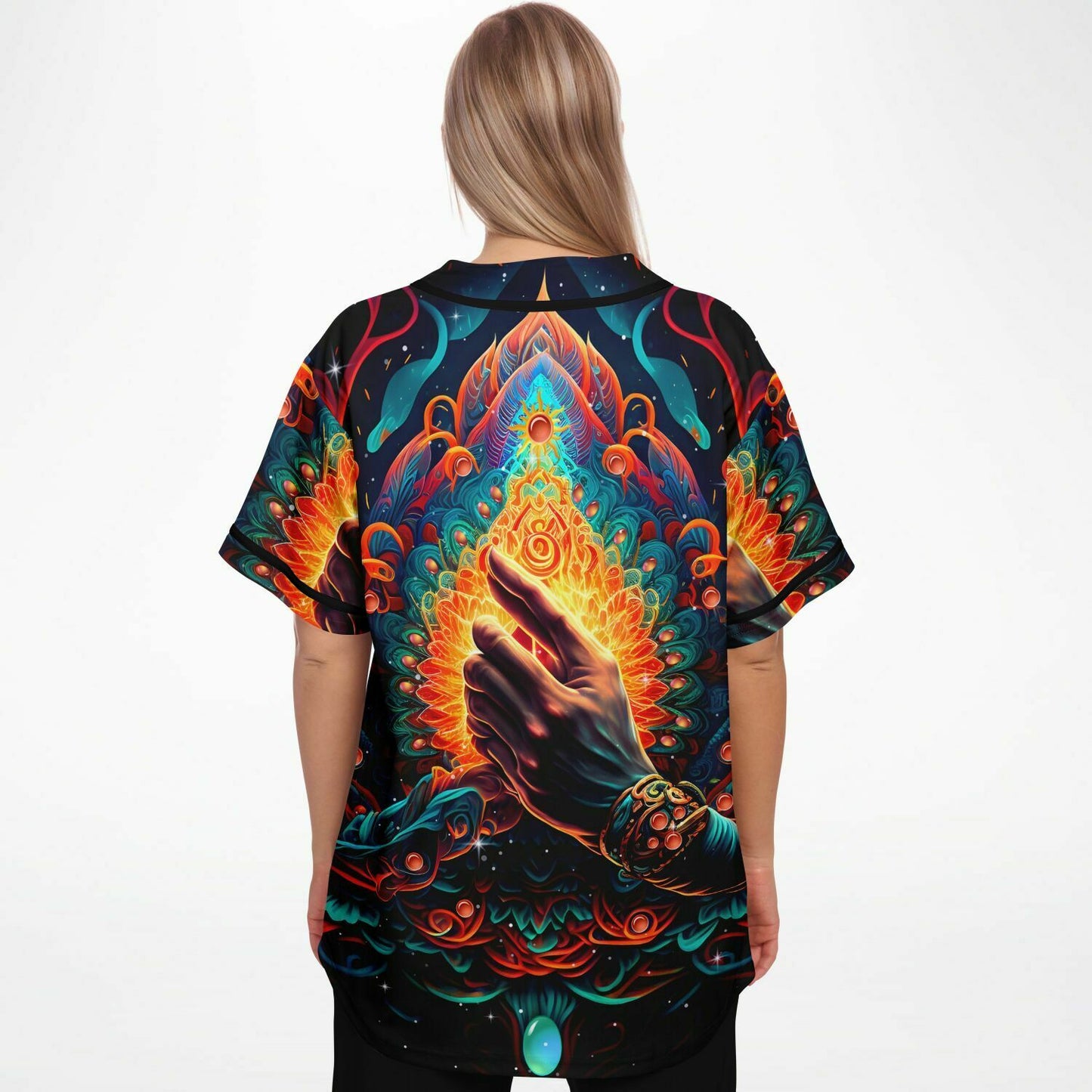 Psychedelic rave Baseball Jersey