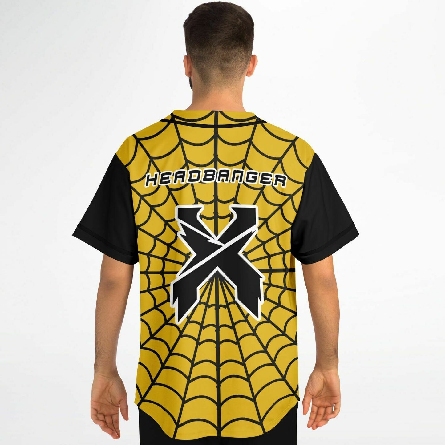 Gold spiderman Baseball Jersey