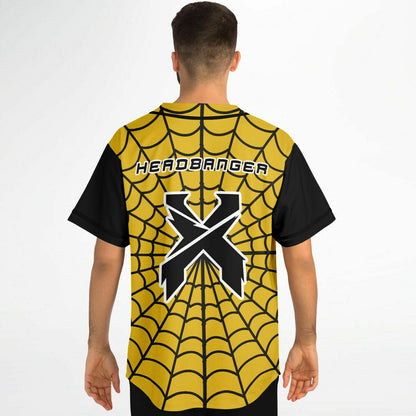 Gold spiderman Baseball Jersey