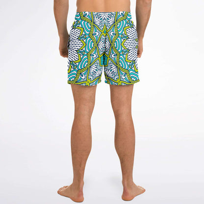 Ethnic colorful pattern swim trunk