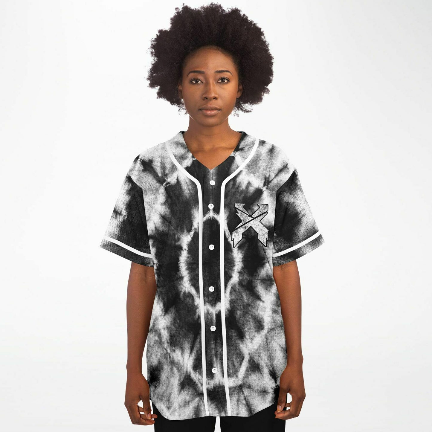 Tie dye excision baseball jersey