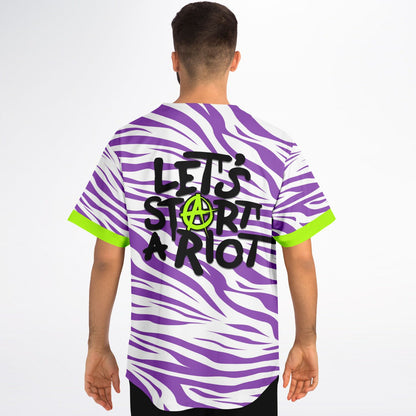 Let's start a riot baseball jersey
