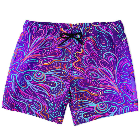 Trippy psychedelic swim trunk