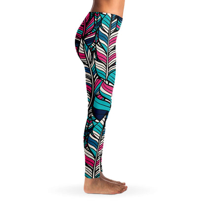 Colorful feathers Leggings