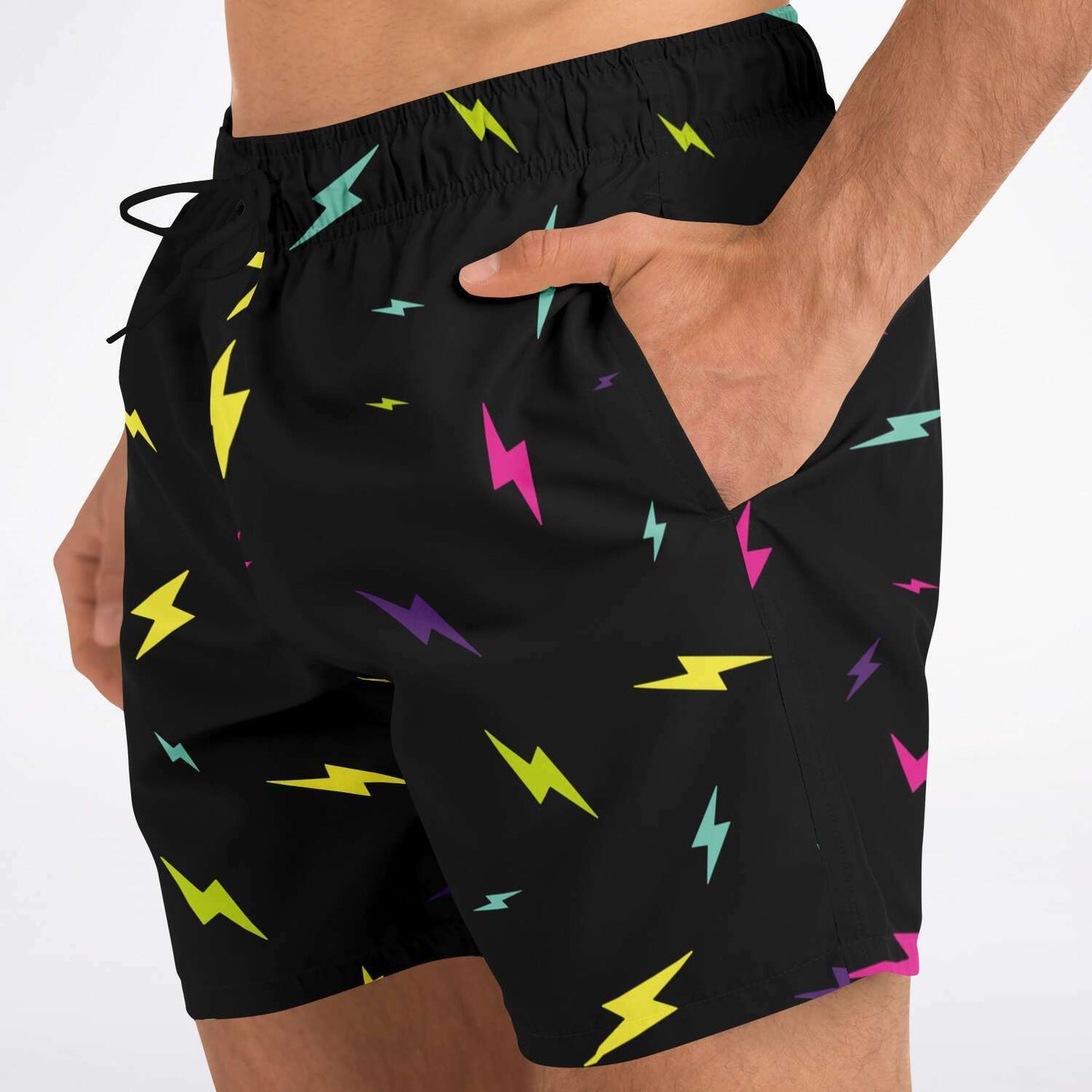 Electric bolt swim trunks