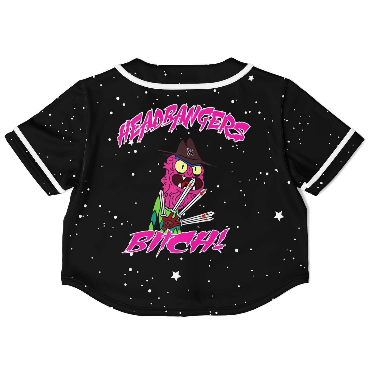 Headbangers bitch terry crop top jersey V1
