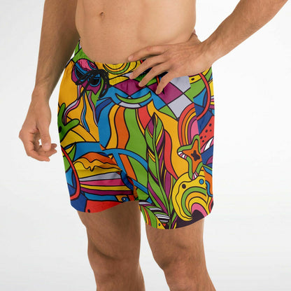Colorful trippy Swim trunk