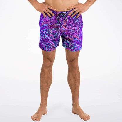 Trippy psychedelic swim trunk