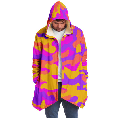 Yellow & purple camouflage cloak