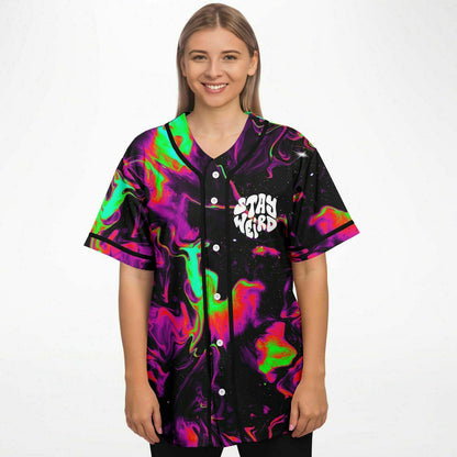 Stay weird custom rave baseball Jersey