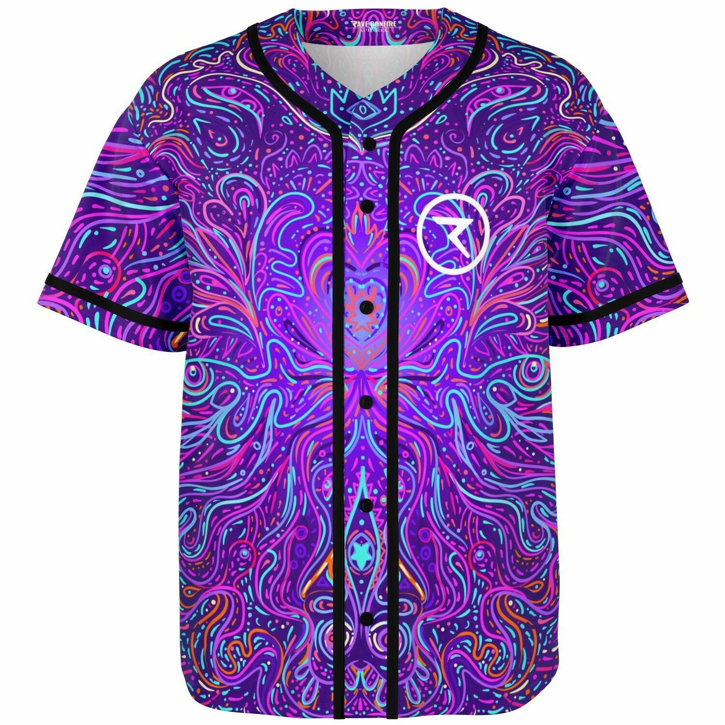 Trippy psychedelic baseball jersey