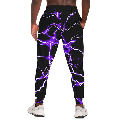 Purple electric bolts jogger