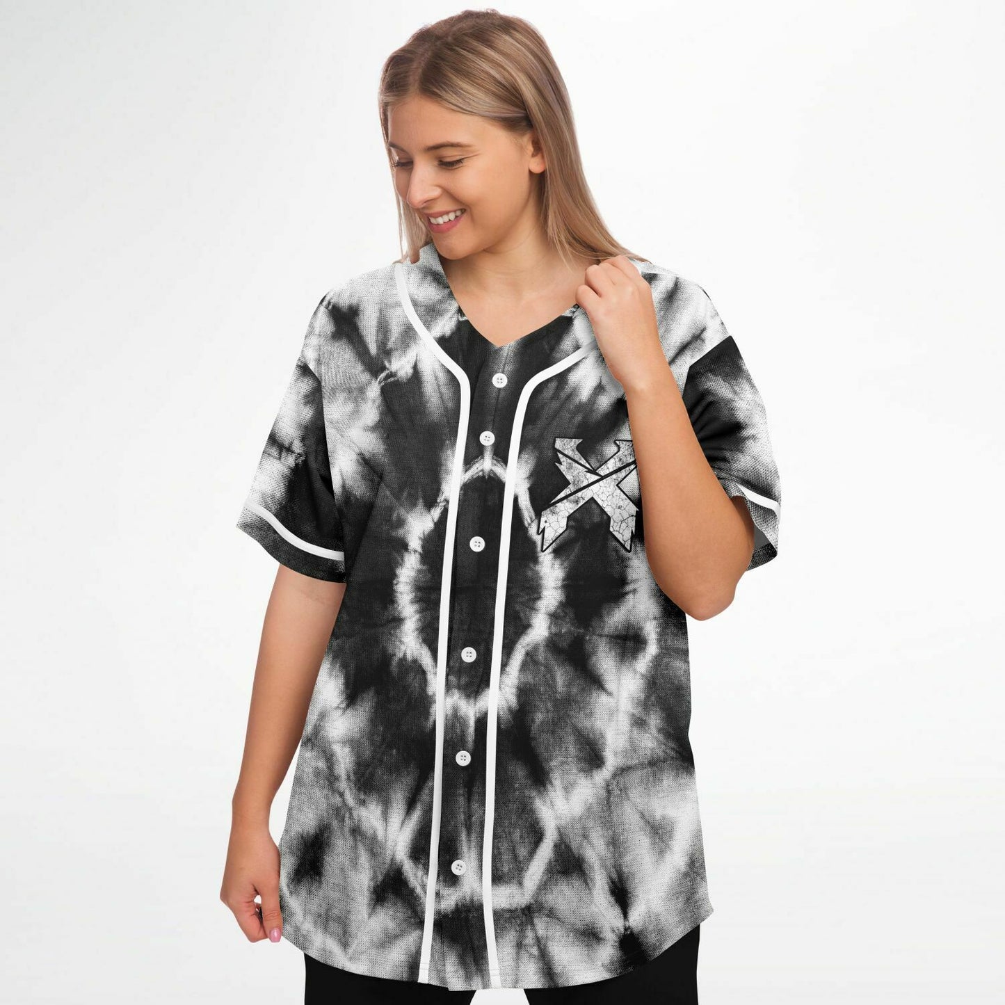 Tie dye excision baseball jersey