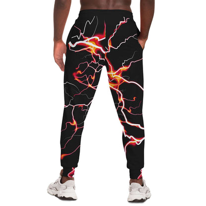 Orange electric bolt jogger