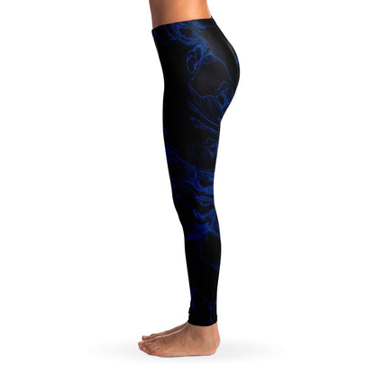 Marbled dark blue Leggings