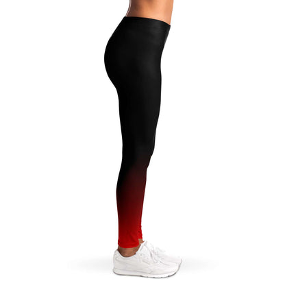 Black to red gradient Leggings