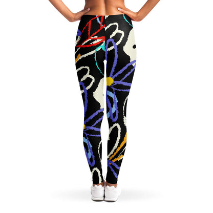 Hand painted Afloral Leggings