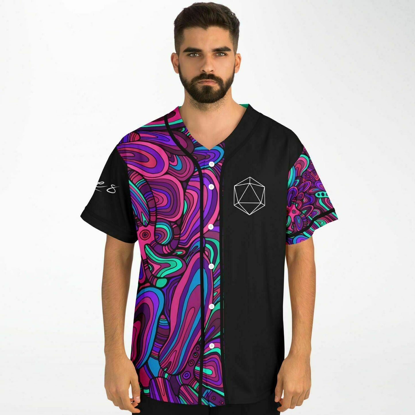 Tan custom rave Baseball Jersey V1