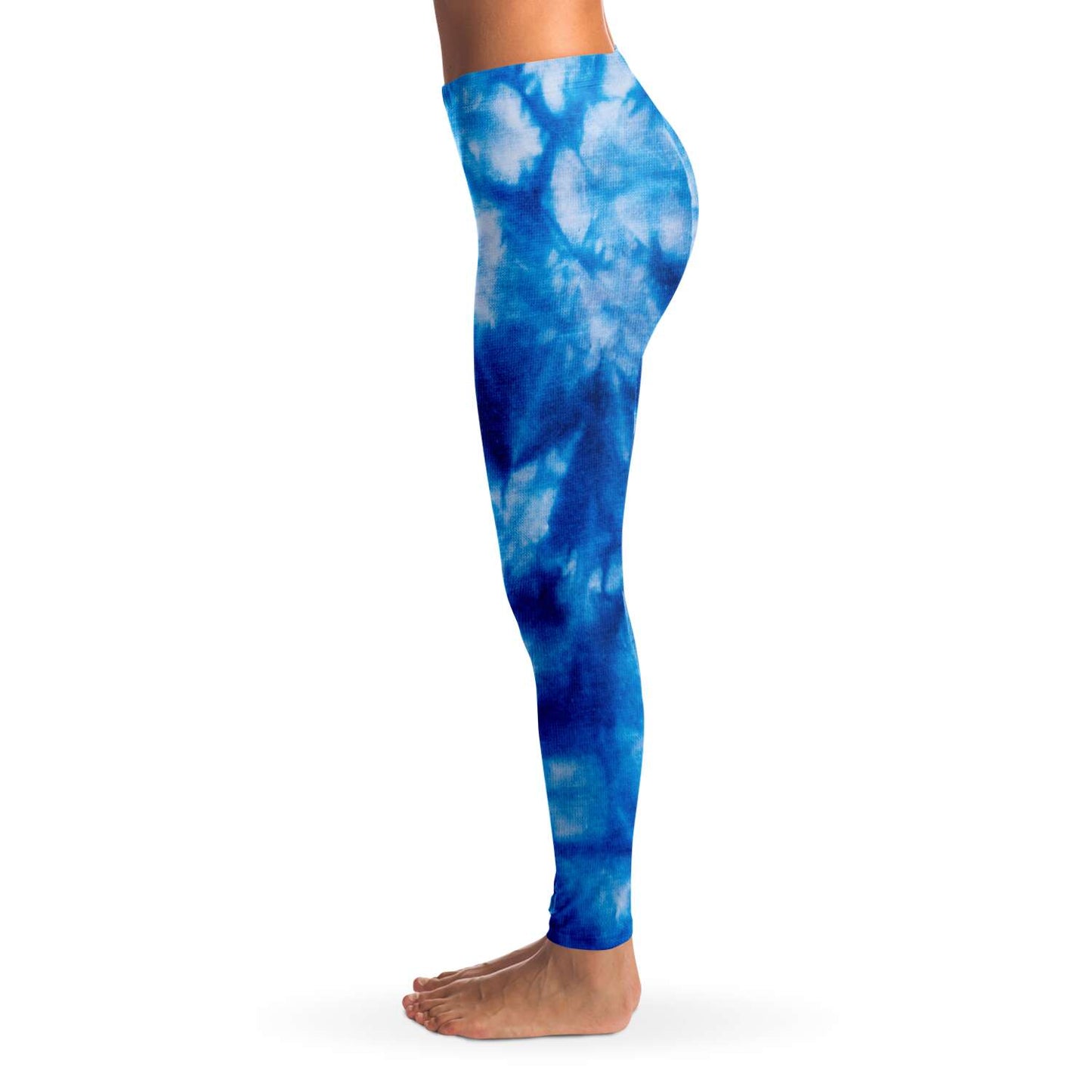 Blue and white tie dye Leggings