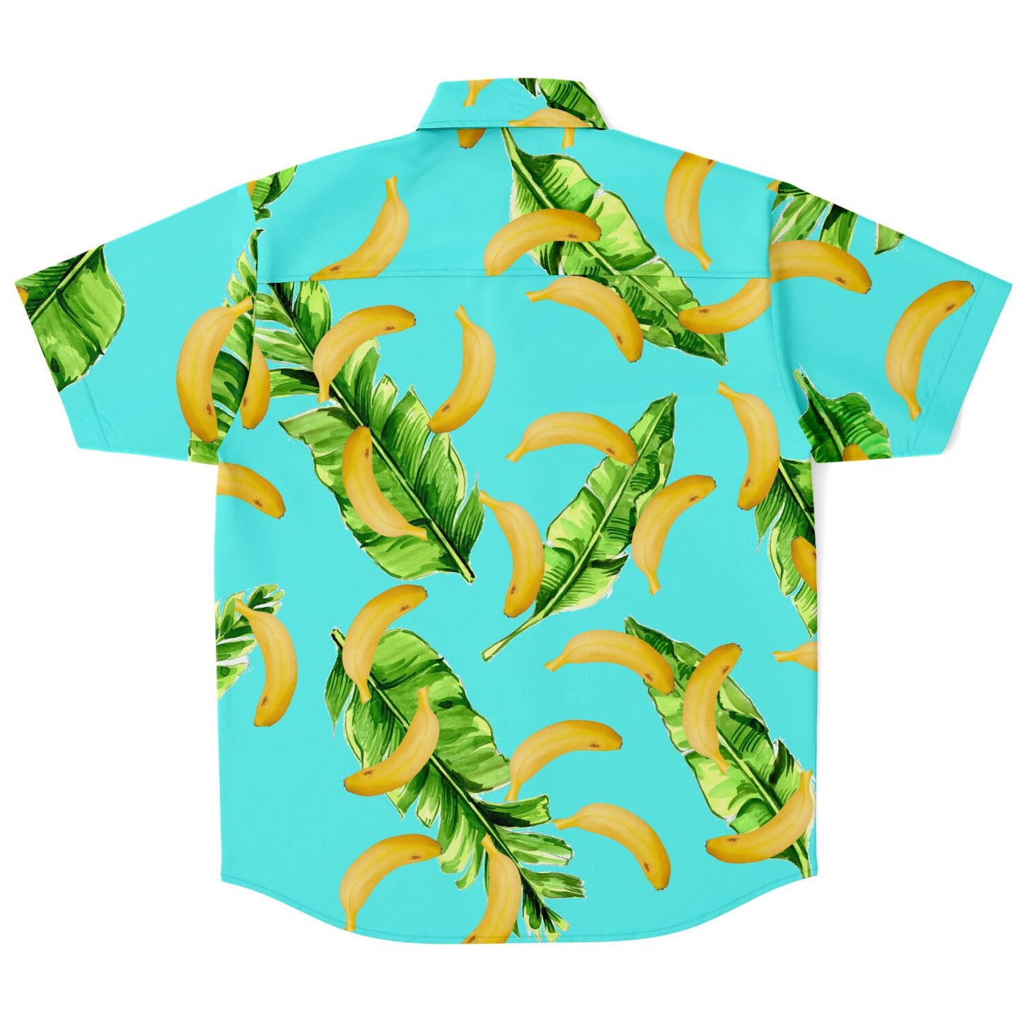 Bananas leaves short sleeve button down shirt