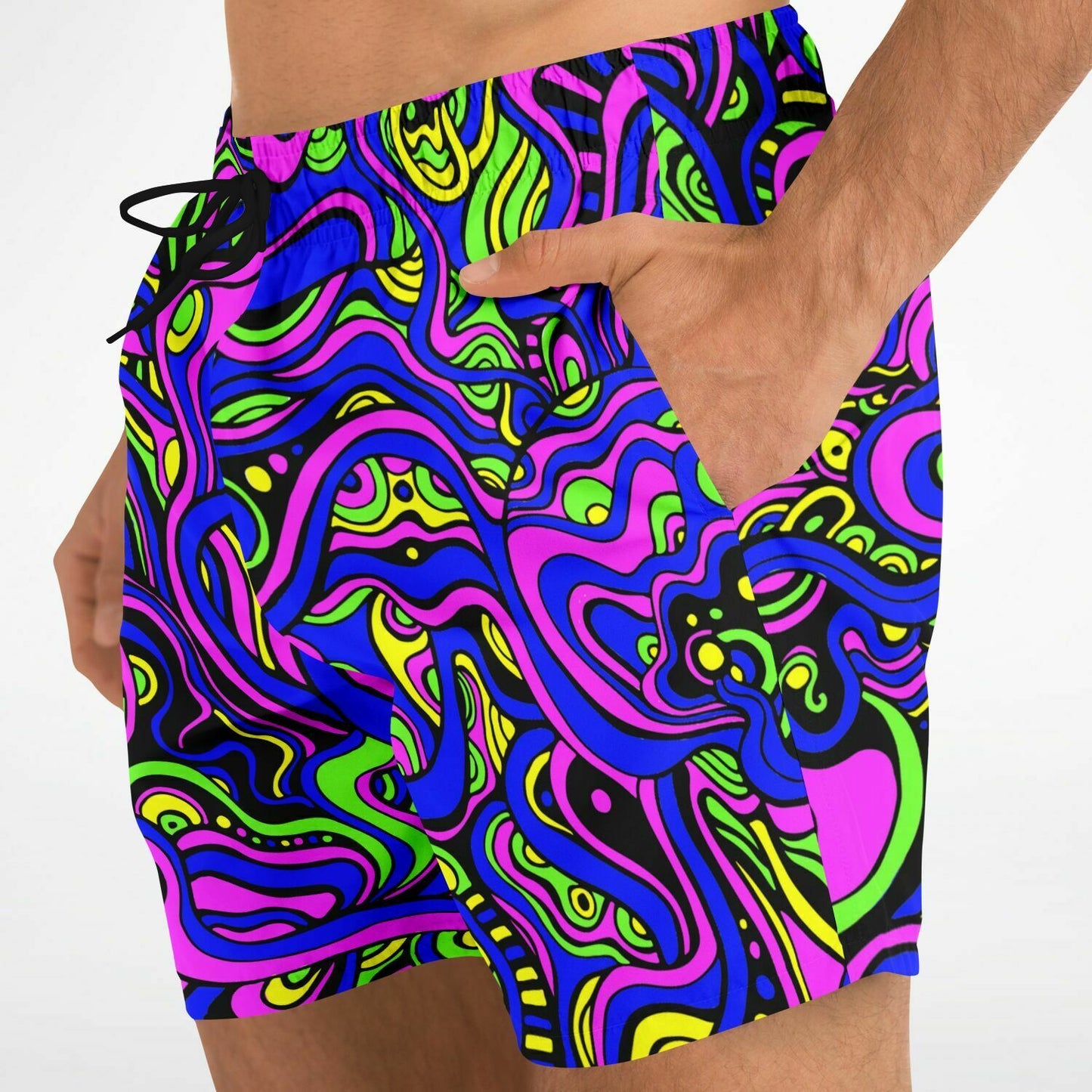 Psychedelic swim trunks