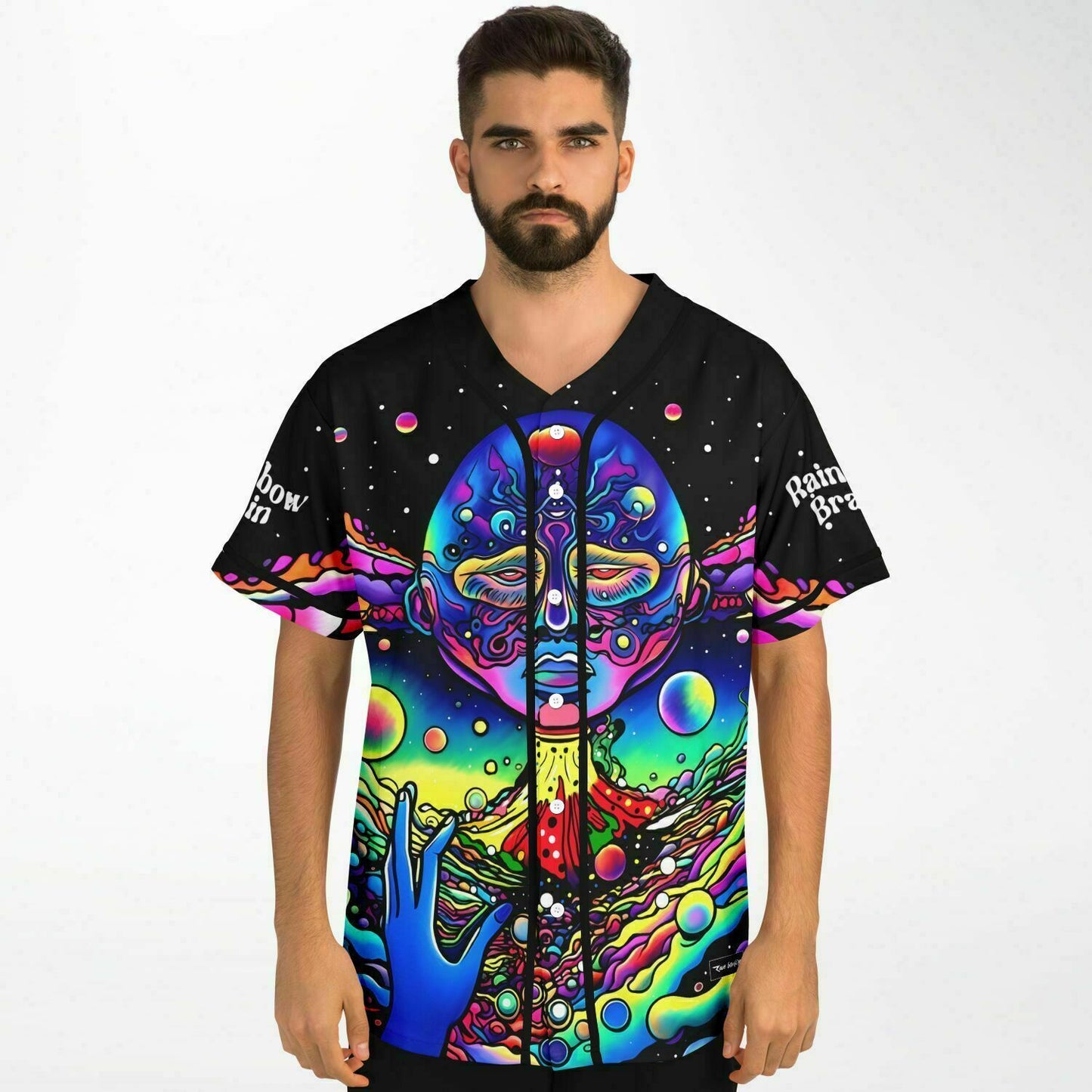 Rainbow Brain Baseball Jersey