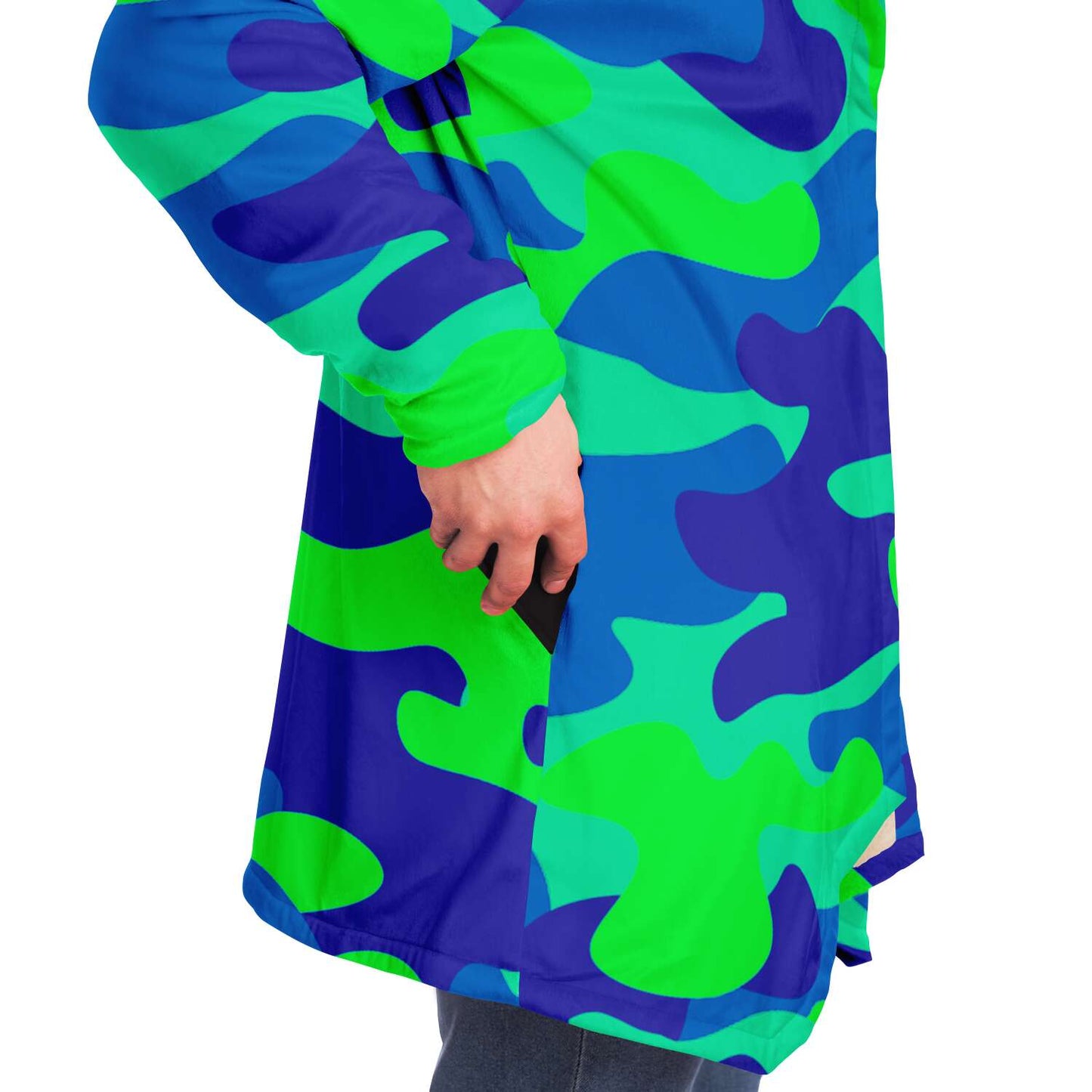 Teal green and blue cloak