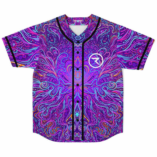 Trippy psychedelic baseball jersey