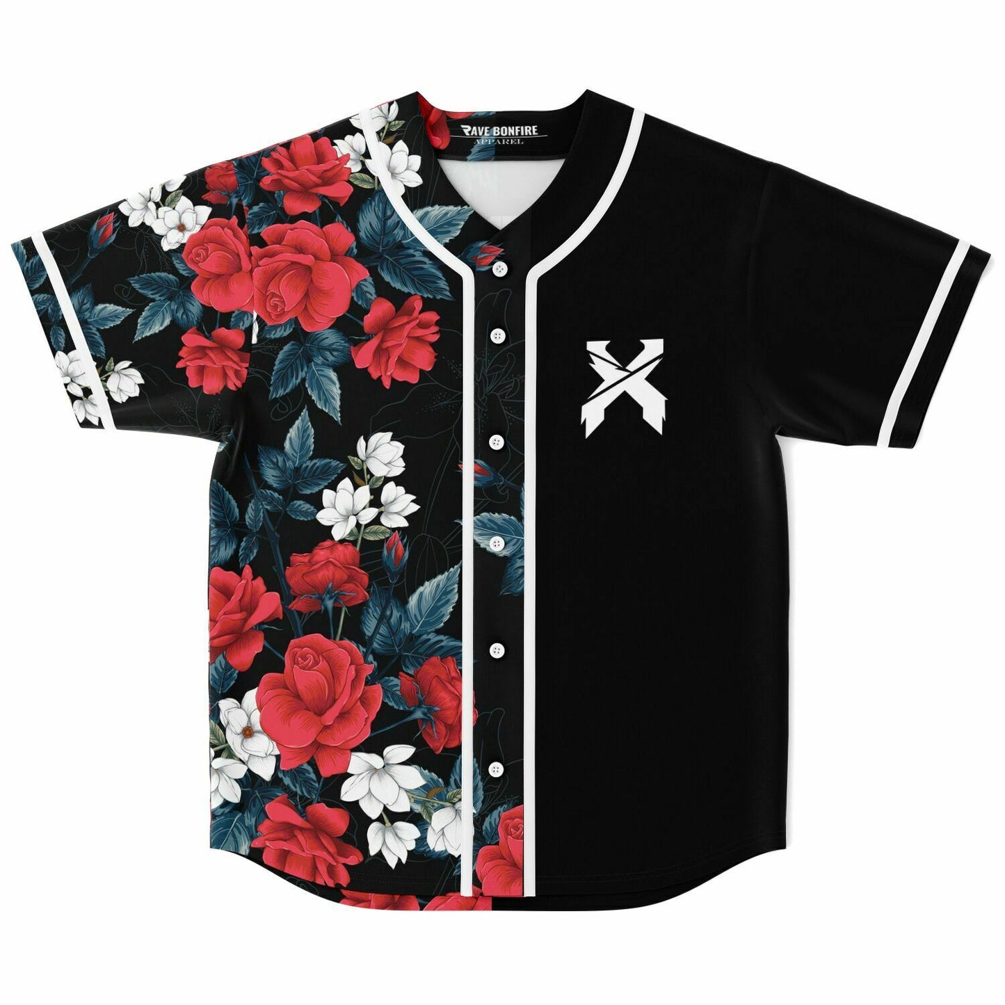 Joshua red flowers custom jersey