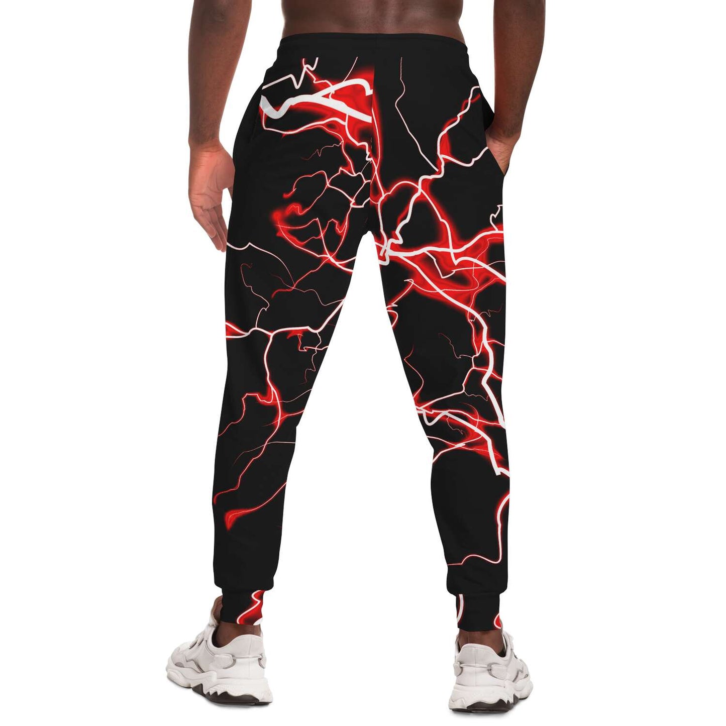Red electric bolt jogger