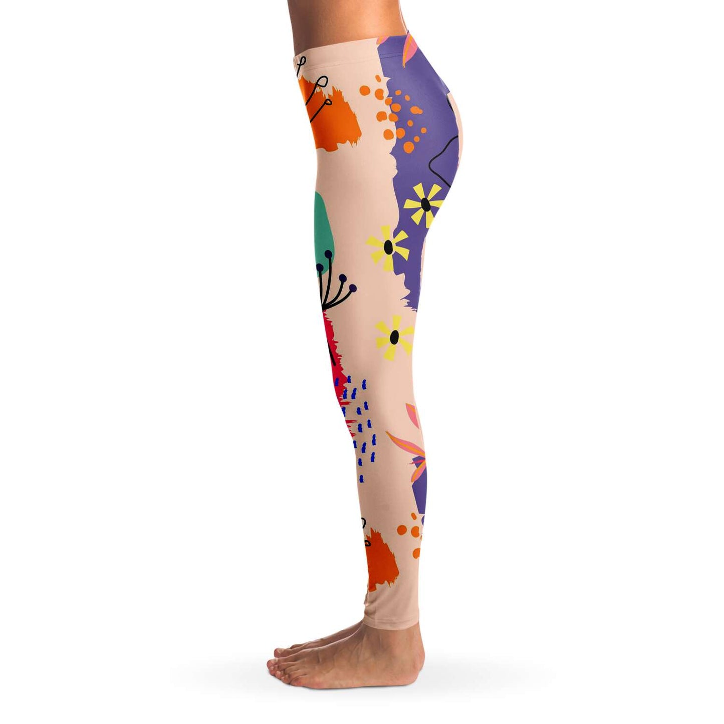 ABSTRACT Floral Leggings
