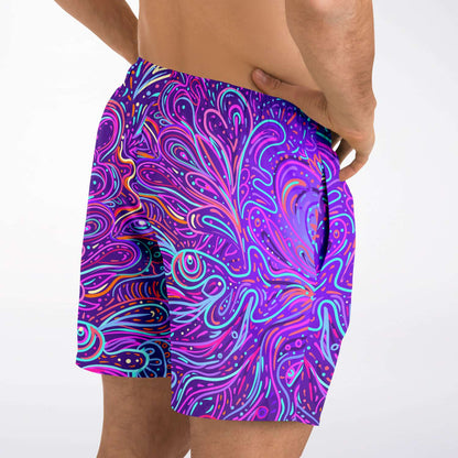 Trippy psychedelic swim trunk