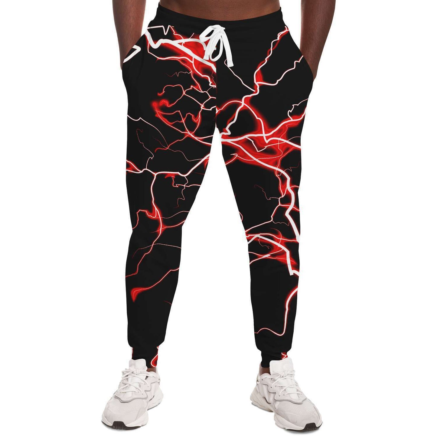 Red electric bolt jogger