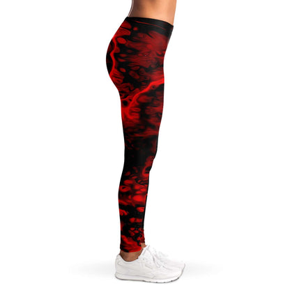 Red trippy galaxy Leggings