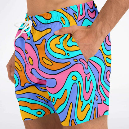 Groovy abstract swim trunks