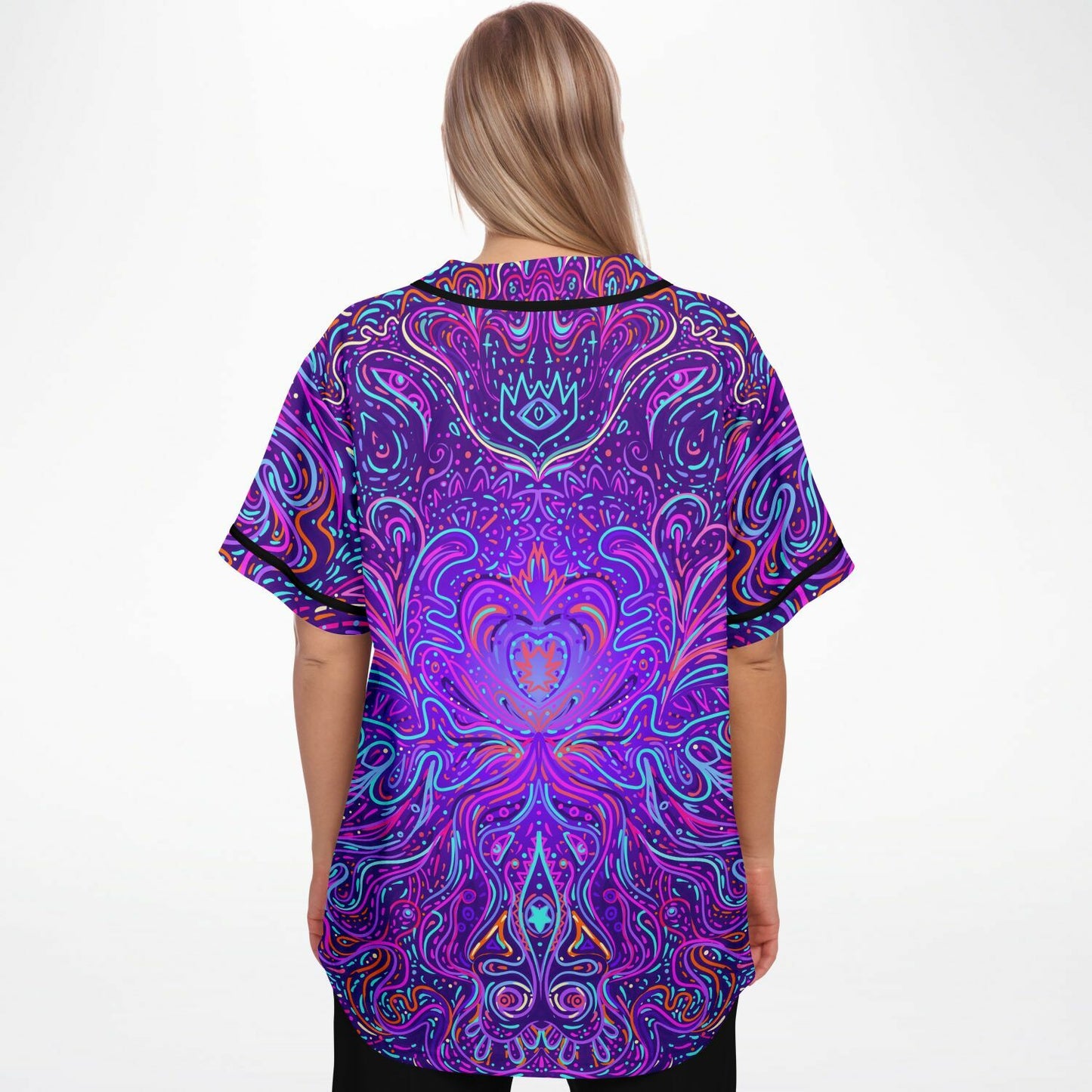 Trippy psychedelic baseball jersey