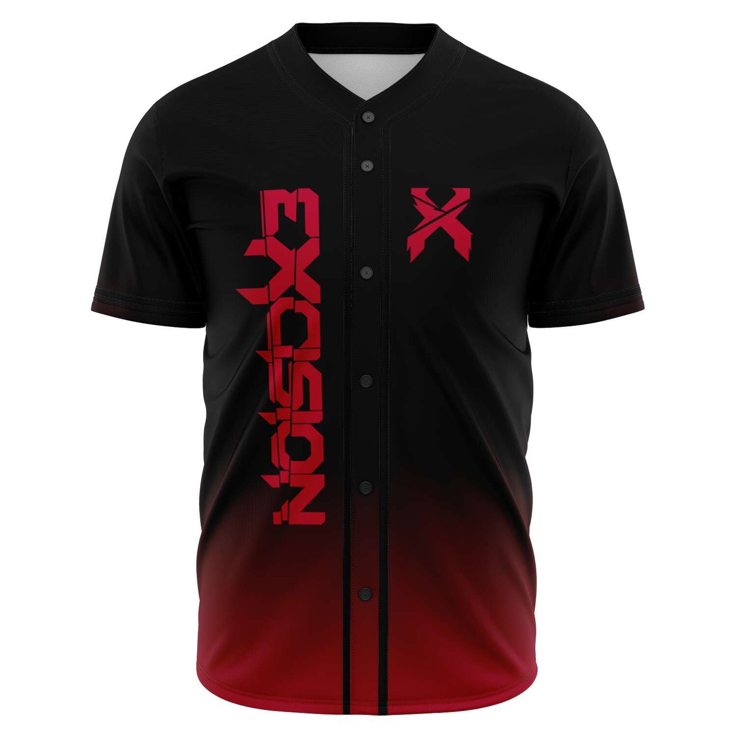 Black to red gradient custom jersey