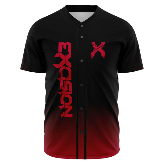 Black to red gradient custom jersey