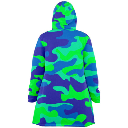 Teal green and blue cloak
