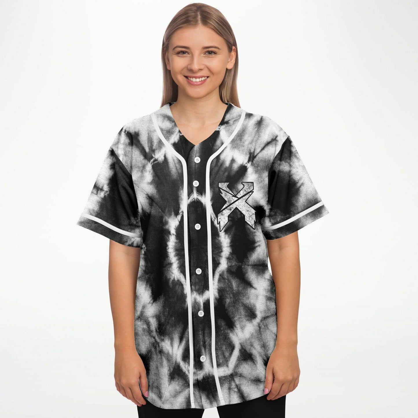 Tie dye excision baseball jersey