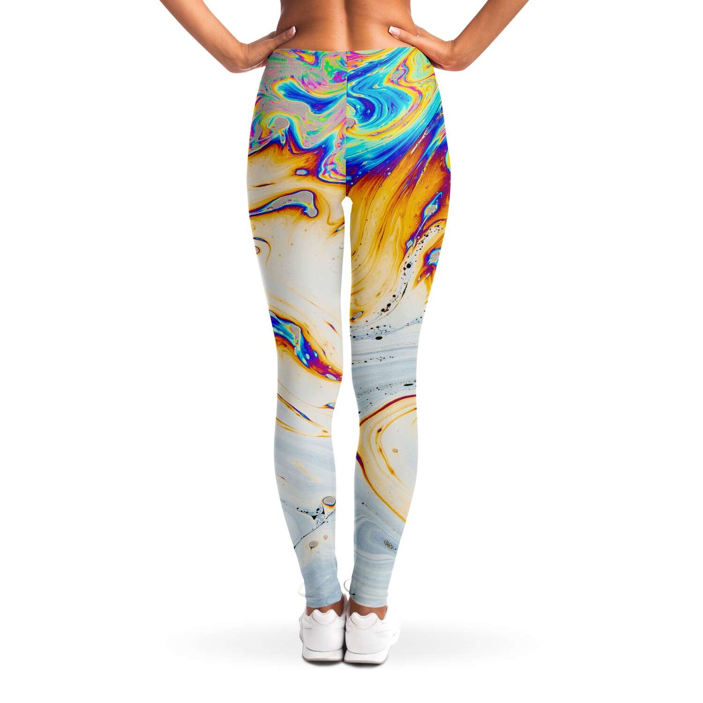 Oil silk leggings