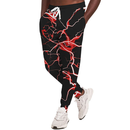Red electric bolt jogger