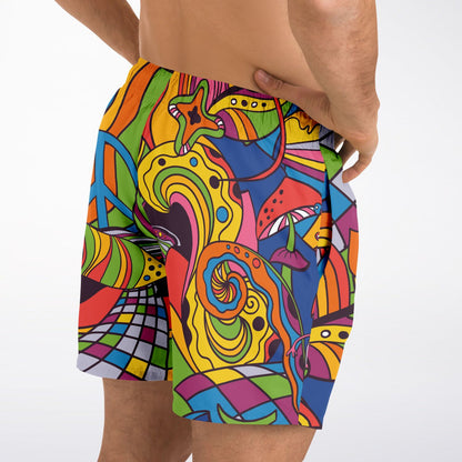 Colorful trippy Swim trunk
