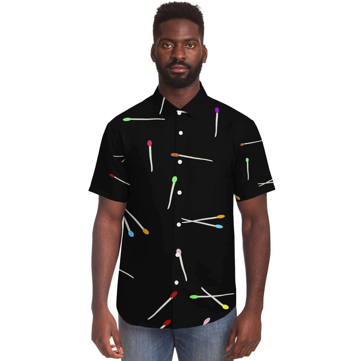 Matches short sleeve button down shirt