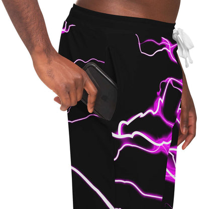 Pink electric bolt jogger