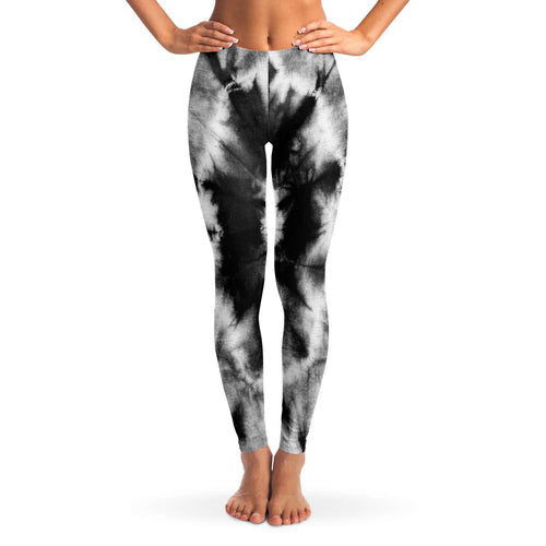 B&W Tie dye Leggings