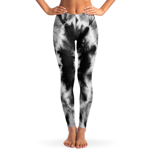 B&W Tie dye Leggings